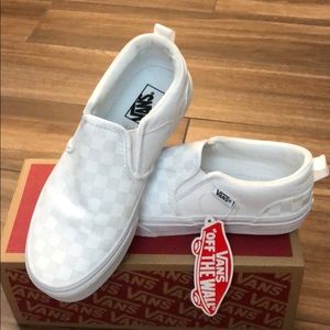 Vans Asher - checkerboard white on white